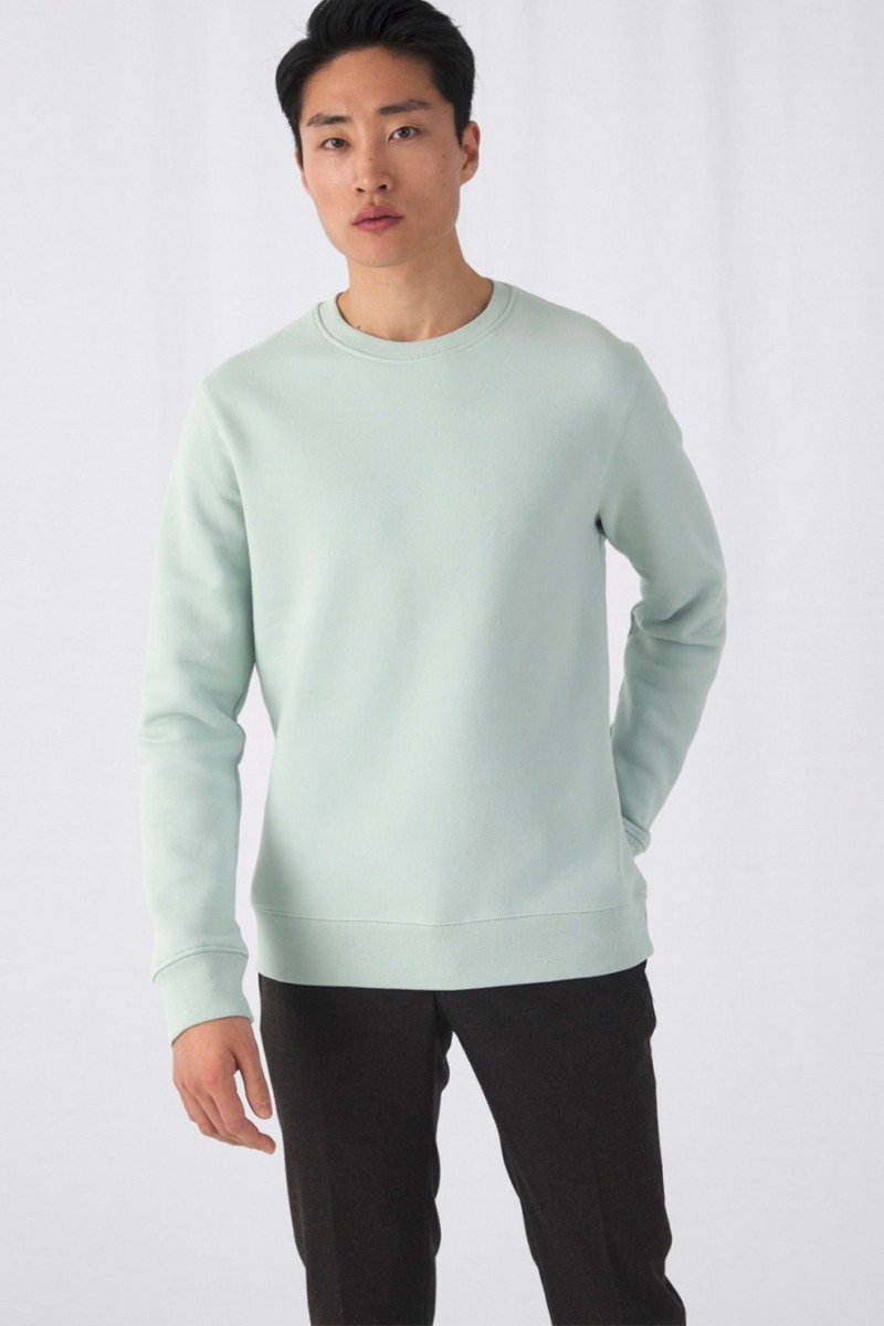 B&C King Herren Crew Neck Sweatshirt bedrucken | B&C