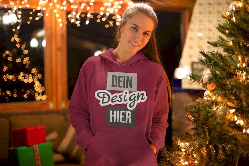 Weihnachtsset für Pärchen mit einem Weihnachtsmotiv bedrucken